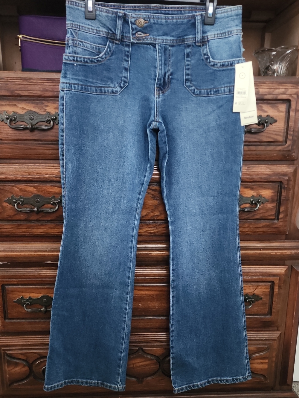 No Boundaries Women's Blue Flare Jeans